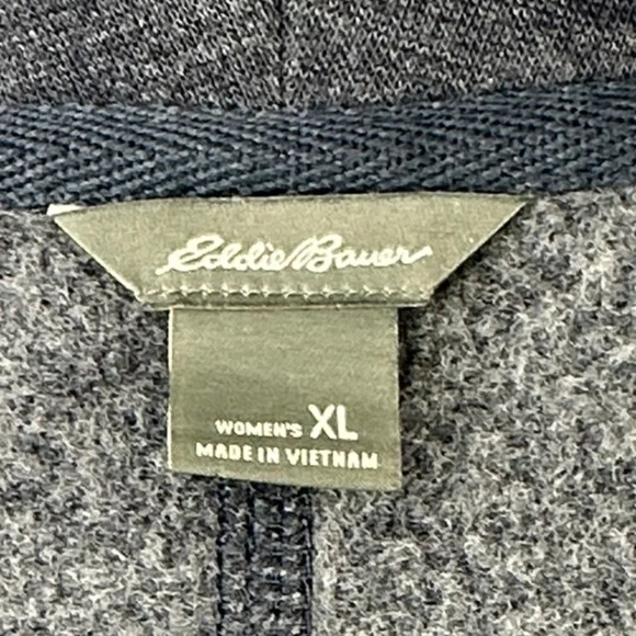 Eddie Bauer Fleece Summit Wrap Open Cardigan Thumb Holes - Picture 3 of 9